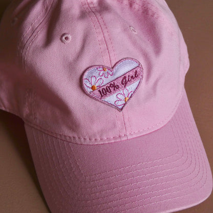 '100% girl' patch hat